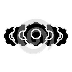 Gear, gearwheel, cogwheel vector icon. Repair, maintanence, setup and hardware concept icon