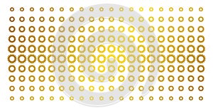 Gear Gold Halftone Pattern