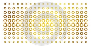 Gear Gold Halftone Pattern