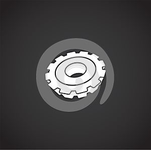 Gear icon on background for graphic and web design. Creative illustration concept symbol for web or mobile app. photo