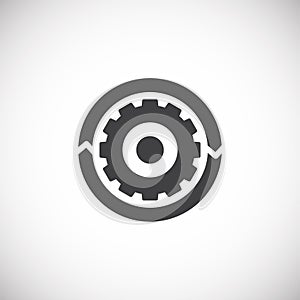Gear icon on background for graphic and web design. Creative illustration concept symbol for web or mobile app. photo