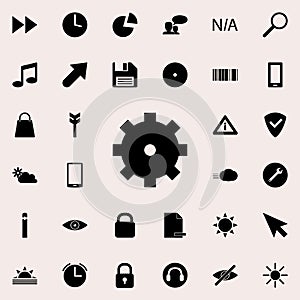 gear icon. Detailed set of minimalistic icons. Premium graphic design. One of the collection icons for websites, web design, mobil