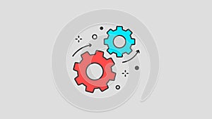 Gear icon flat vector design