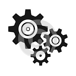 Gear icon. Machinery industry technology,Collaboration and organizational development,Icon design