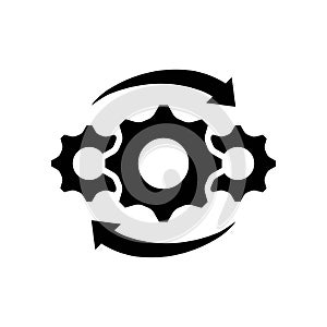 Gear icon set. Setting icon. Vector on isolated white background. EPS 10
