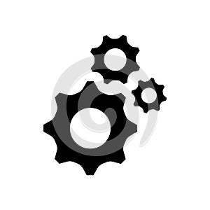 Gear icon set. Setting icon. Vector on isolated white background. EPS 10