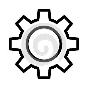 Gear vector thin line  icon