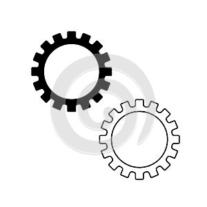 Gear icon wheels isolated gears vector template