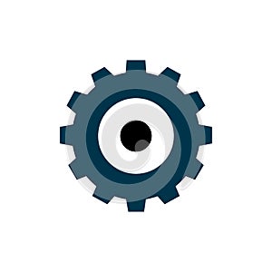 Gear icon on a white background, vector illustration