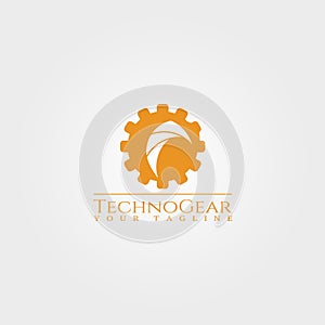 Gear logo template,technology vector design for business corporate,illustration element