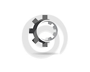 Gear logo template vector icon illustration