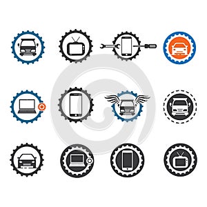 Gear Logo Template vector icon illustration
