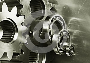 Gear-machinery in bronze photo