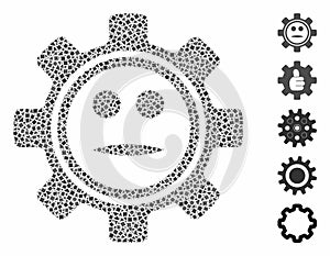 Gear neutral smiley Mosaic Icon of Tuberous Items