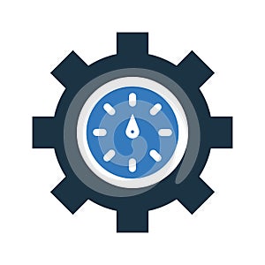 Gear, optimization, performance icon. Simple vector on isolated white background