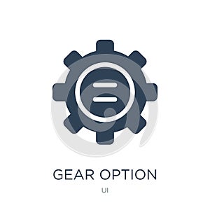 gear option icon in trendy design style. gear option icon isolated on white background. gear option vector icon simple and modern