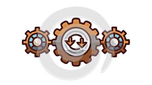 Gear Performance Indicators: System Optimization Symbol, vector design Generative AI