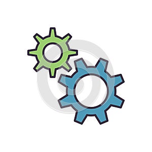 Gear related vector icon