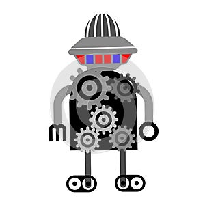 Gear robot illustration