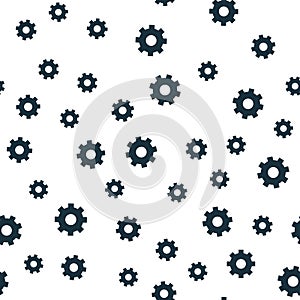 Gear seamless pattern cover. Gear icon creative design. Wallpaper, web design, textile, printing and UI and UX usage.