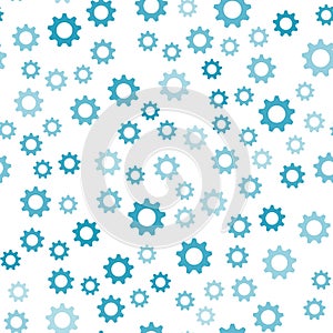 gear seamless pattern, machinery technology cog background. Ornament can be used for gift wrapping paper, pattern fills