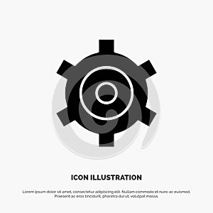 Gear, Setting, Cogs solid Glyph Icon vector