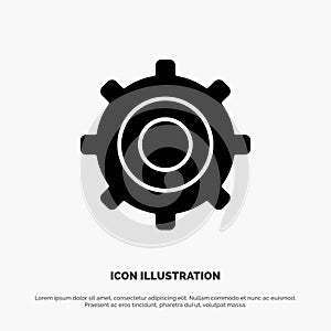 Gear, Setting, Cogs solid Glyph Icon vector