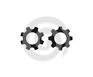 Gear setting icon set. Cog wheel icon. Gear wheel icon. Set of Black gear wheel icons vector design and illustration.