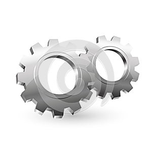 Gear Settings Icon isometric 3d vector illustration