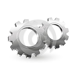 Gear Settings Icon isometric 3d vector illustration