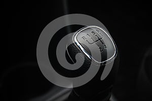 Gear shift handle in a modern car