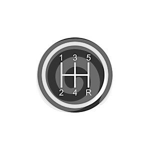 Gear shifter icon isolated. Transmission icon