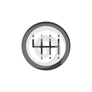 Gear shifter icon sign