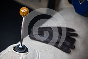 Gear shifter of a vintage car