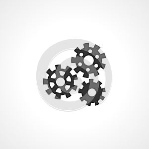 gear system sign. gear isolated simpleicon icon