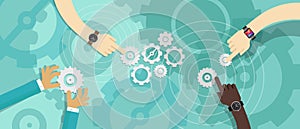 Gear team work collaboration