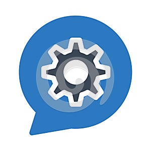 Gear vector glyph color icon