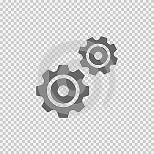 Gear vector icon. Cogs symbol. Vector illustration. Gear icon. Gear vector. Cooperation work symbol