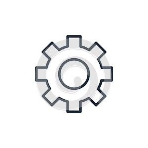 gear vector icon. gear editable stroke. gear linear symbol for use on web and mobile apps, logo, print media. Thin line