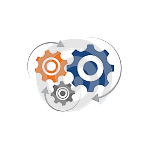 Gear vector icon illustration design