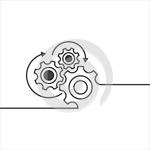 Gear vector icon illustration design
