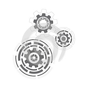 Gear vector icon illustration design