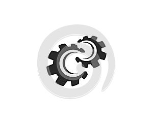 Gear vector icon illustration