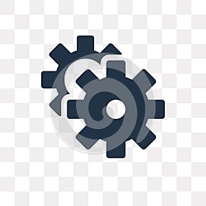 Gear vector icon isolated on transparent background, Gear trans