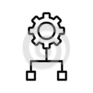 Gear Vector icon which can be easily modified or edit