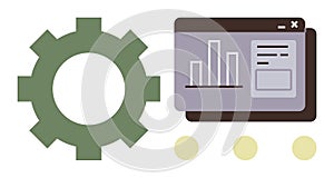 Gear and Web Dashboard with Analytics Interface for Technology and Data Management Concepts