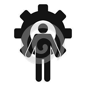 Gear wheel admin icon, simple style