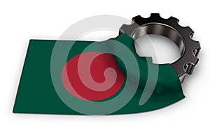 Gear wheel and flag of bangladesh