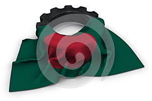 Gear wheel and flag of bangladesh