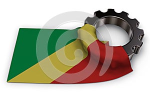 Gear wheel and flag of the congo